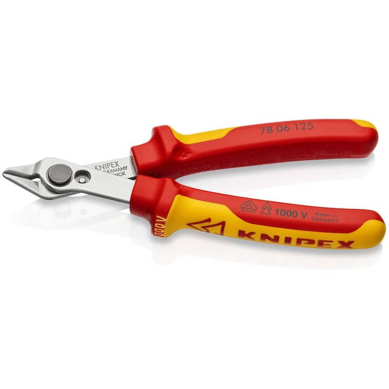 KNIPEX 5 pulgadas Electrónica Súper Knips con Mangos Aislados - 78 06 125