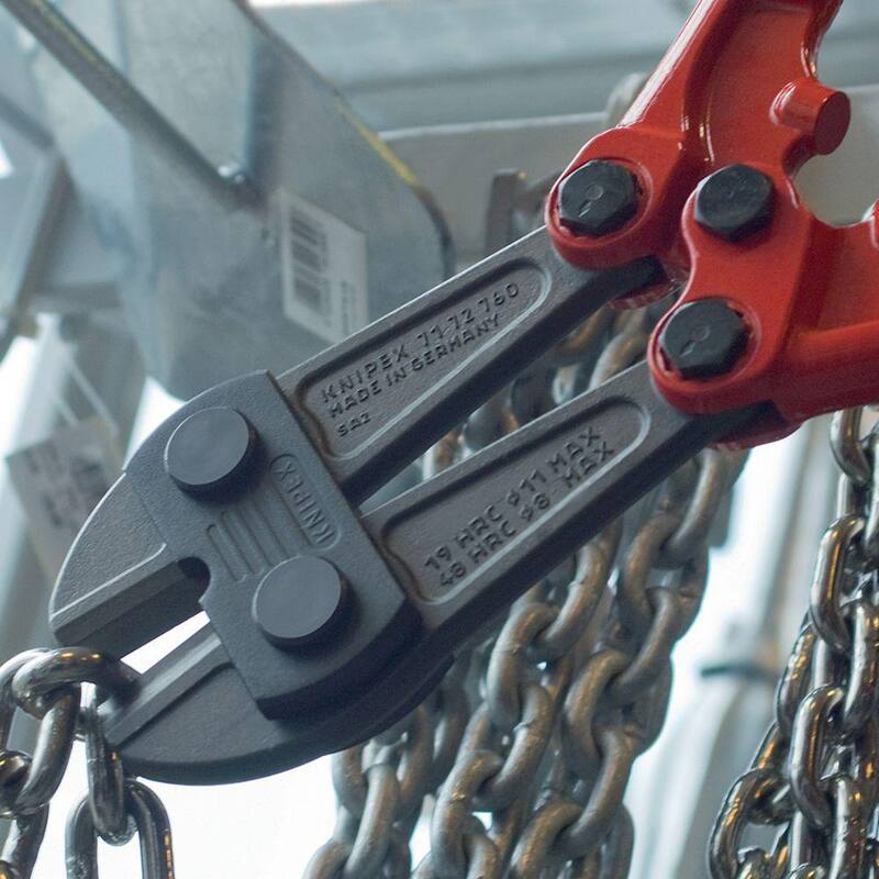 Cortadores de pernos grandes KNIPEX de 18-1/4 pulgadas con agarre ergonómico de varios componentes, acero forjado 48 HRC - 71 72 460.