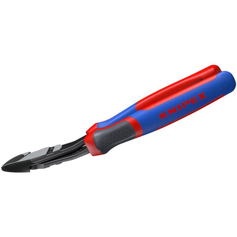 Pinzas cortadoras diagonales de alto rendimiento anguladas de 8 pulgadas KNIPEX - 74 22 200 SBA