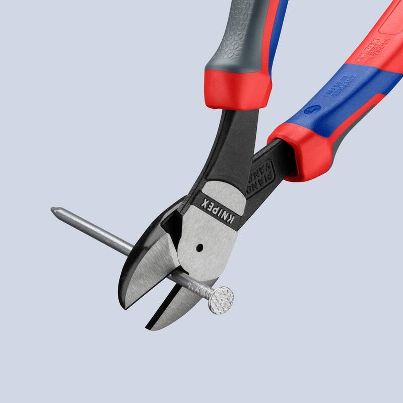 Pinzas cortadoras diagonales de alto rendimiento anguladas de 8 pulgadas KNIPEX - 74 22 200 SBA