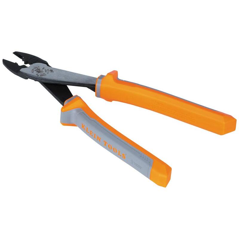 Herramienta de crimpado y corte de Klein Tools para conectores aislados - 1005RINS
