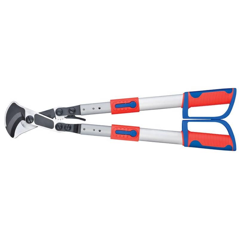 Cortadores de cable con trinquete KNIPEX de 22 pulgadas con mangos de agarre cómodo - 95 32 038