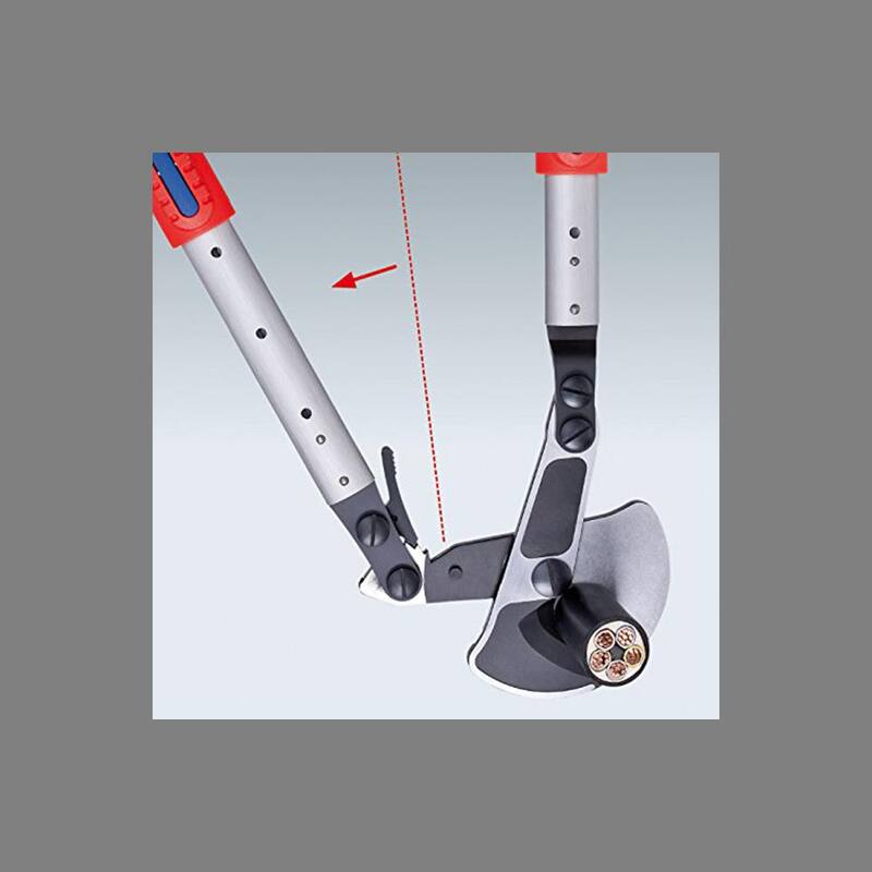 Cortadores de cable con trinquete KNIPEX de 22 pulgadas con mangos de agarre cómodo - 95 32 038