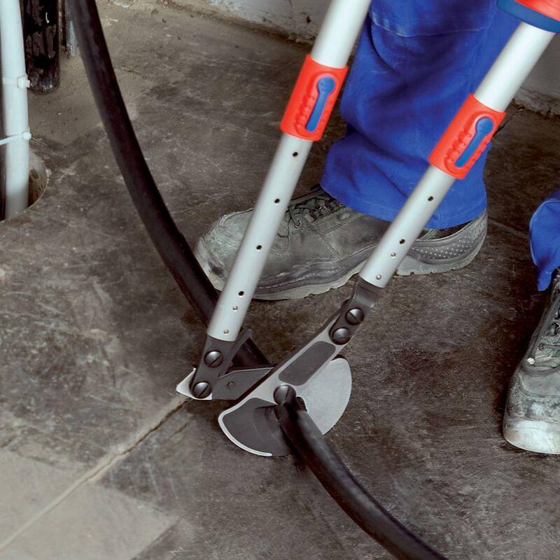 Cortadores de cable con trinquete KNIPEX de 22 pulgadas con mangos de agarre cómodo - 95 32 038