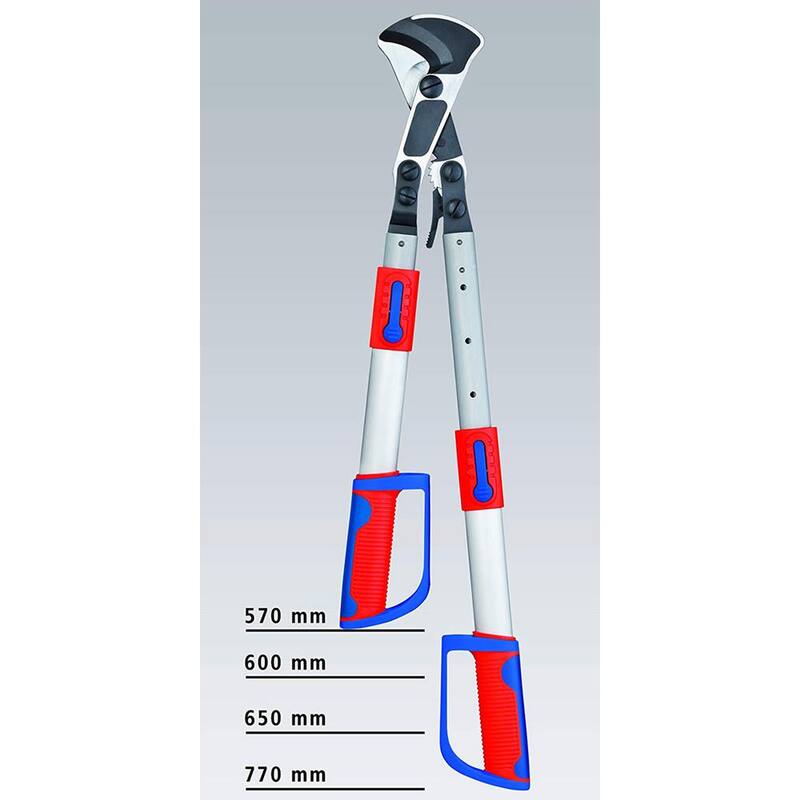 Cortadores de cable con trinquete KNIPEX de 22 pulgadas con mangos de agarre cómodo - 95 32 038