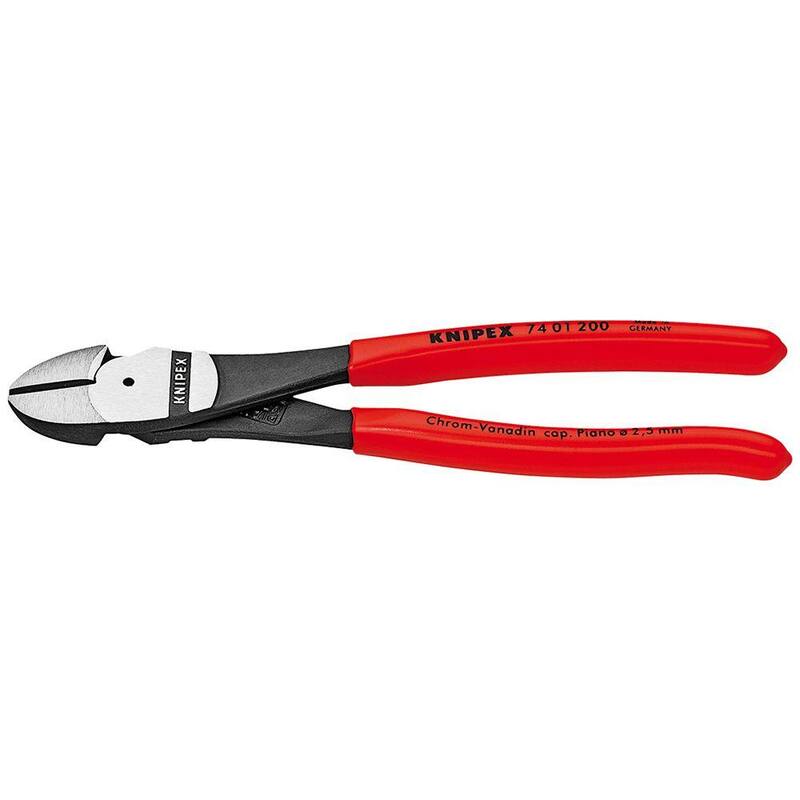Pinzas de corte diagonal KNIPEX de 8 pulgadas con eje forjado - 74 01 200 SBA