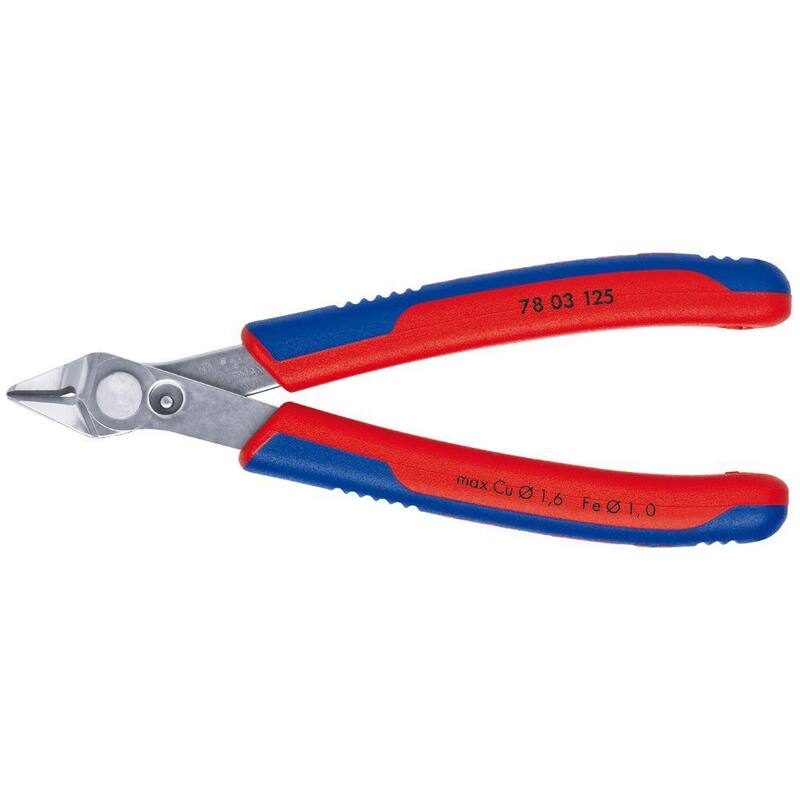 Pinzas de corte con mango ergonómico para electrónica de 5 pulgadas KNIPEX - 78 03 125