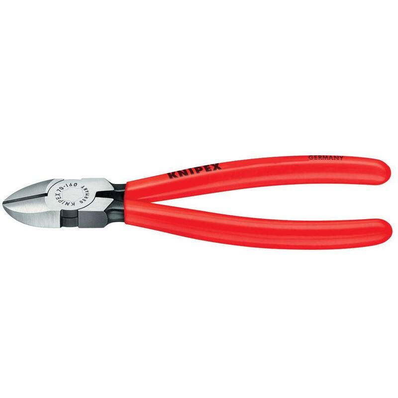 KNIPEX Cortadores Diagonales de Acero Forjado Resistente de 4-1/4 pulgadas con Borde de Corte de 62 HRC - 70 01 110