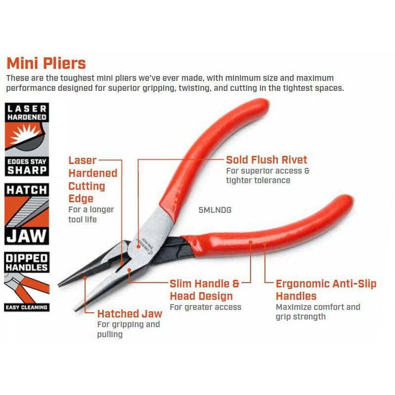 Pinza cortante diagonal de 4 pulgadas mini con mangos sumergidos - 4MDIAGDG
