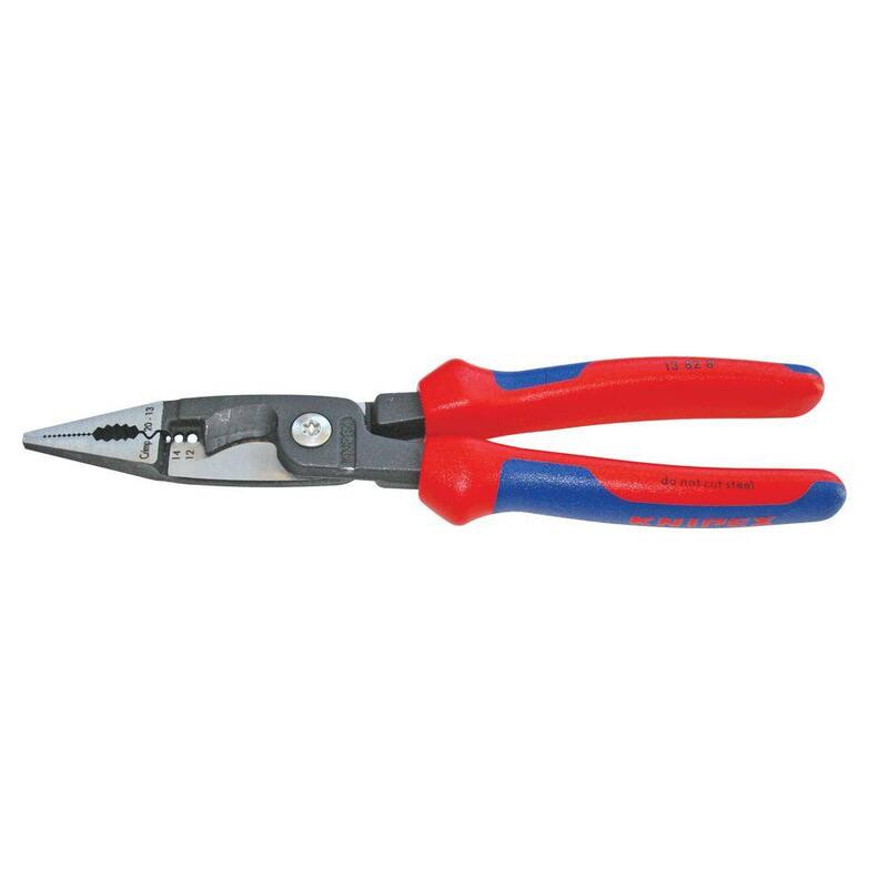 KNIPEX 8 pulgadas Alicate de instalación eléctrica con agarre cómodo - 13 82 8
