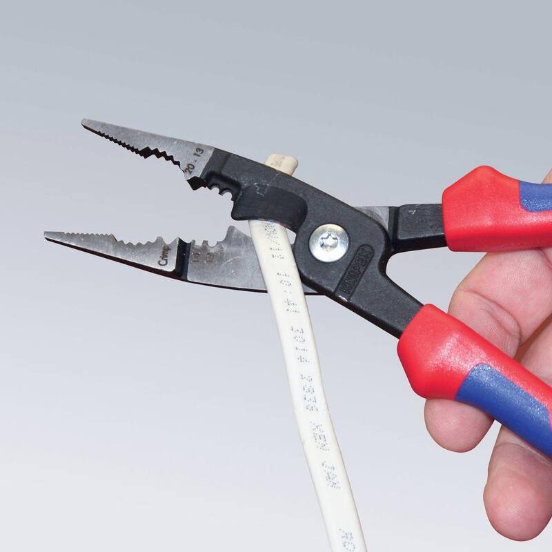 KNIPEX 8 pulgadas Alicate de instalación eléctrica con agarre cómodo - 13 82 8