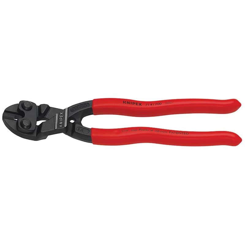 Pinzas cortadoras de alto apalancamiento anguladas de 8 pulgadas KNIPEX Cobolt con muesca - 71 41 200