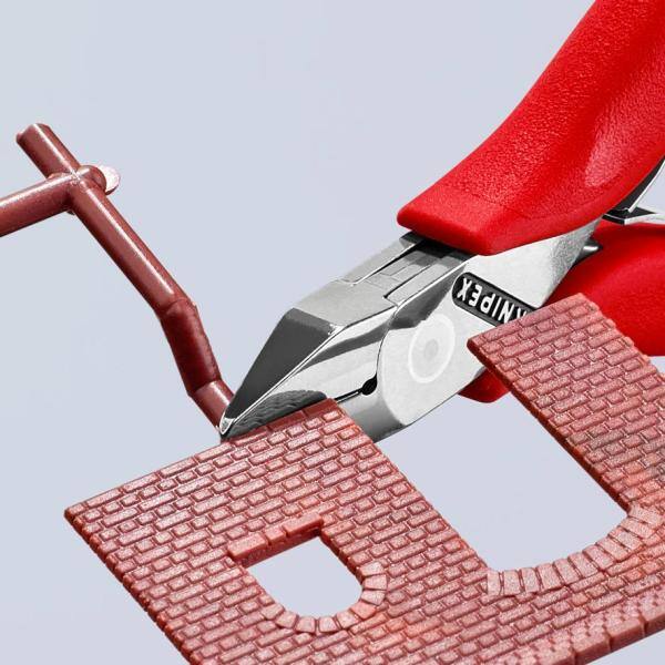 Pinzas diagonales para electrónica de 4-1/2 pulgadas con cabeza puntiaguda y corte plano - 77 41 115