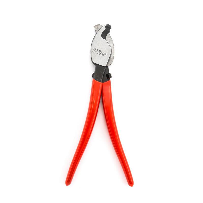 Cortador de cables con articulación giratoria Crescent Wiss de 8-3/8 pulgadas con cortador de alambre y cuchillo de vaina - 0890CSFW