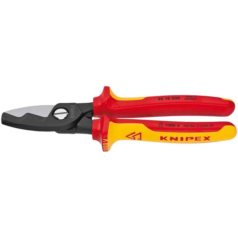 Tijeras para cable aisladas de 1000 voltios de 8 pulgadas con mangos de agarre cómodo - 95 18 200 SBA