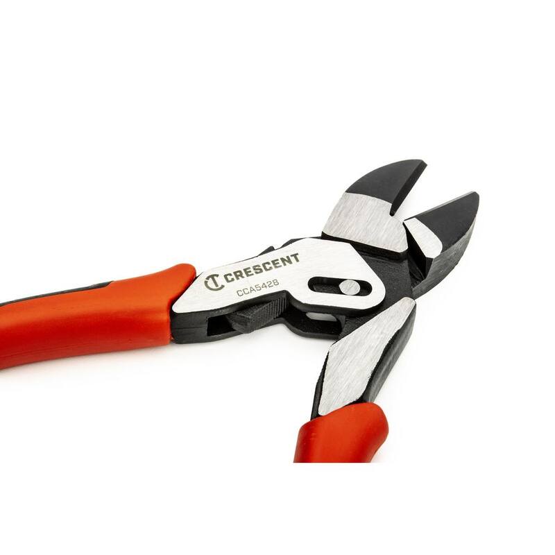 Pinzas de corte diagonal de acción compuesta Crescent Pivot Pro de 8 pulgadas con mangos de material dual - CCA5428