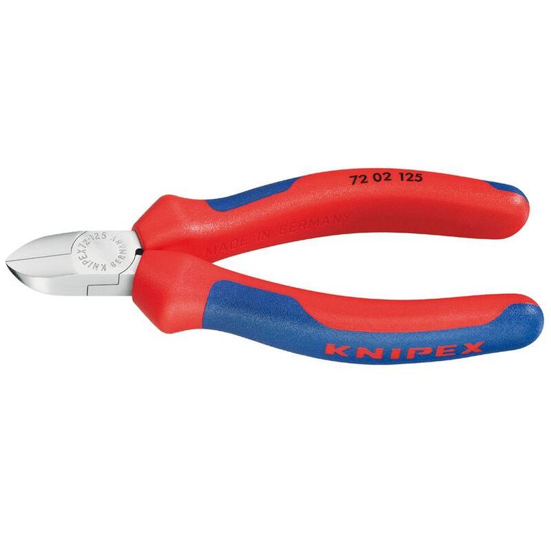 Cortadora diagonal de 5 pulgadas KNIPEX con corte de precisión y agarre cómodo - 72 02 125