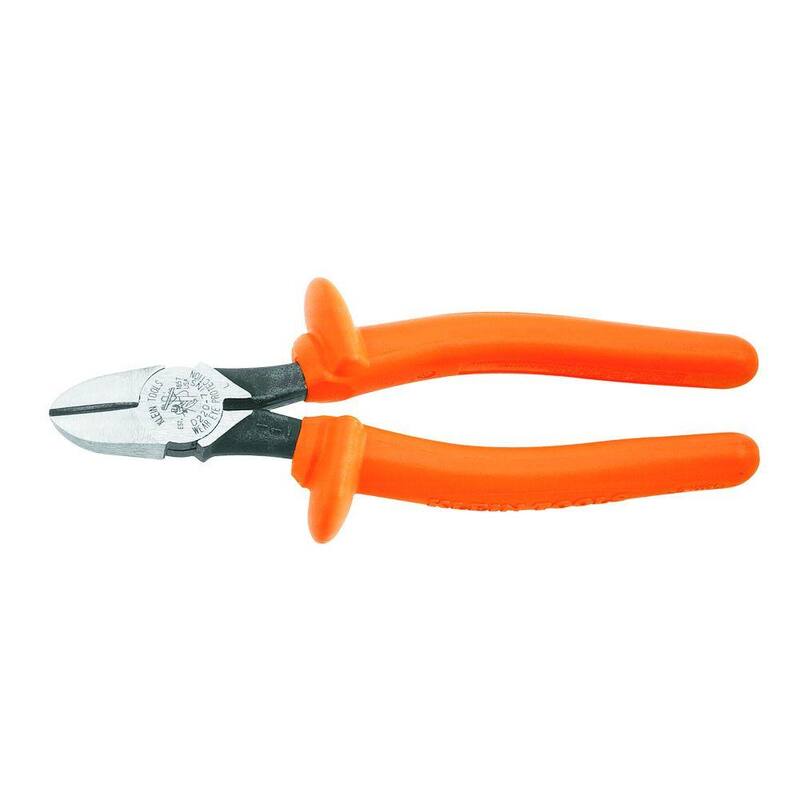 Pinzas de corte diagonal aisladas de servicio pesado de 7 pulgadas con punta cónica - D220-7-INS de Klein Tools