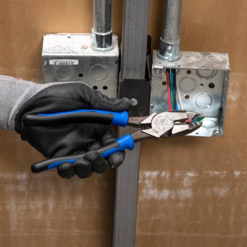 Herramientas Klein 8 pulgadas. Pinzas de corte lateral de trabajo pesado Journeyman - J20008
