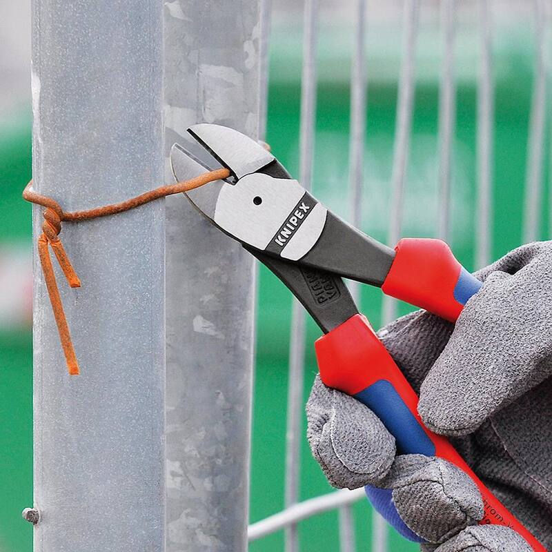 Pinzas diagonales de alto apalancamiento KNIPEX de 5-1/2 pulgadas con agarre cómodo - 74 02 140