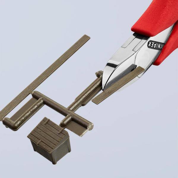 Cortadores diagonales de electrónica KNIPEX de 4-1/2 pulgadas con cabeza redonda y corte al ras - 77 21 115 N
