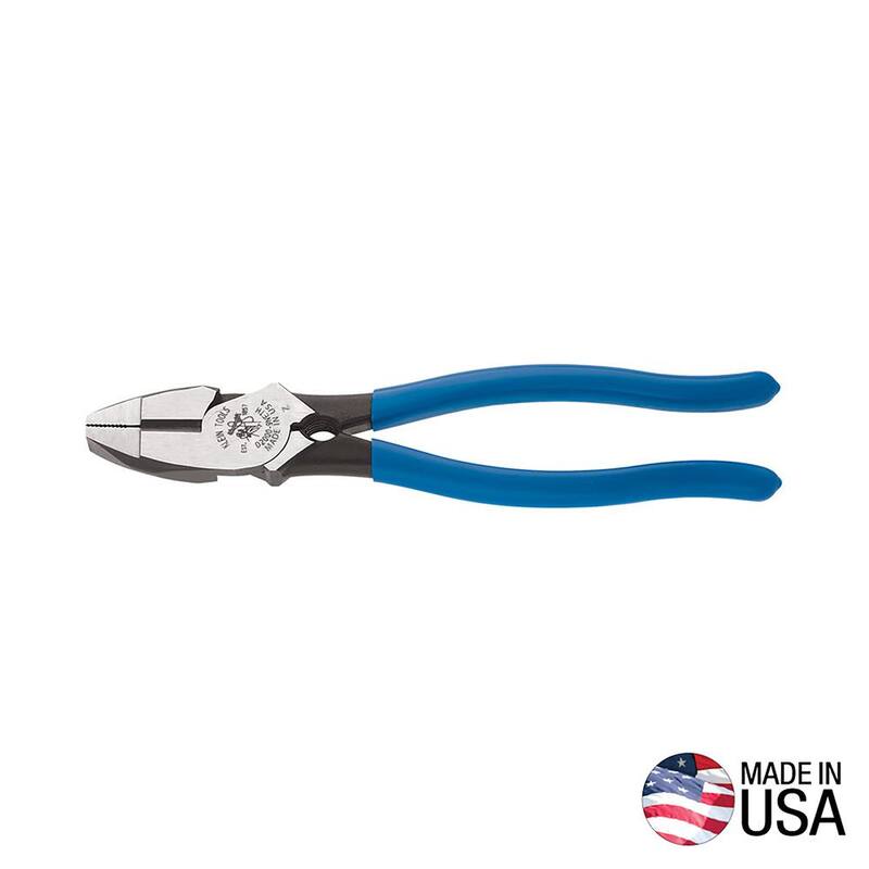 Herramientas Klein 9 pulgadas. Alicate de corte lateral de alto apalancamiento Serie 2000 Lineman's Bolt-Thread Holding - D2000-9NETH