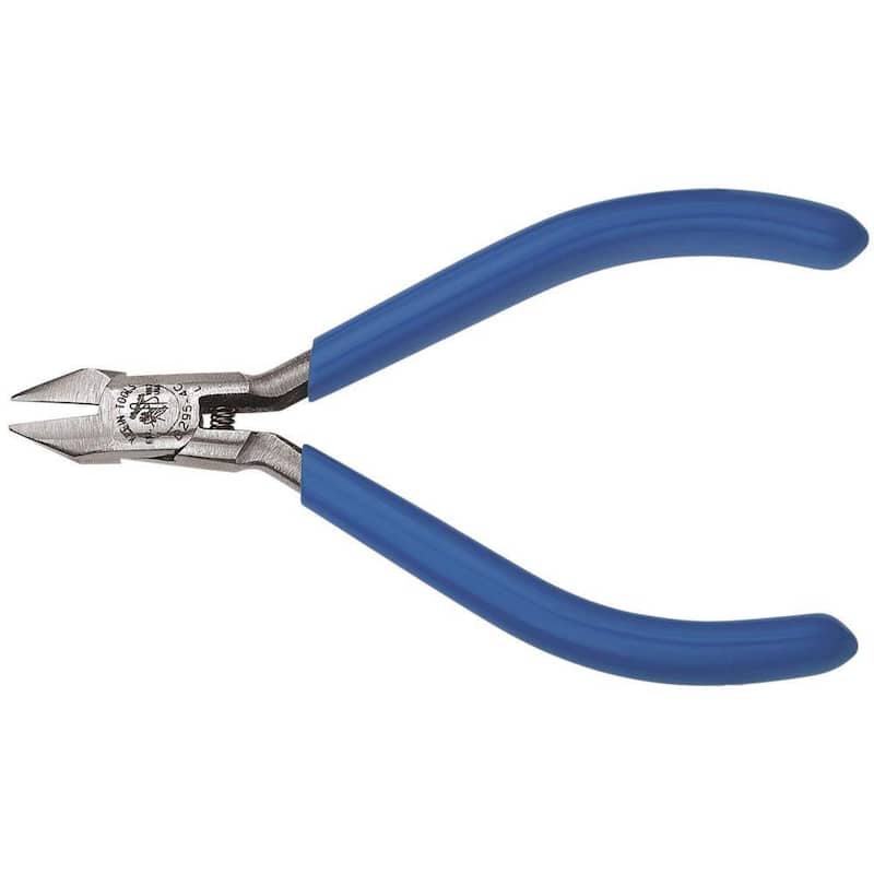 Herramientas Klein 4 pulgadas. Pinzas diagonales de corte para electrónica con punta cónica y mandíbulas pequeñas - D295-4C