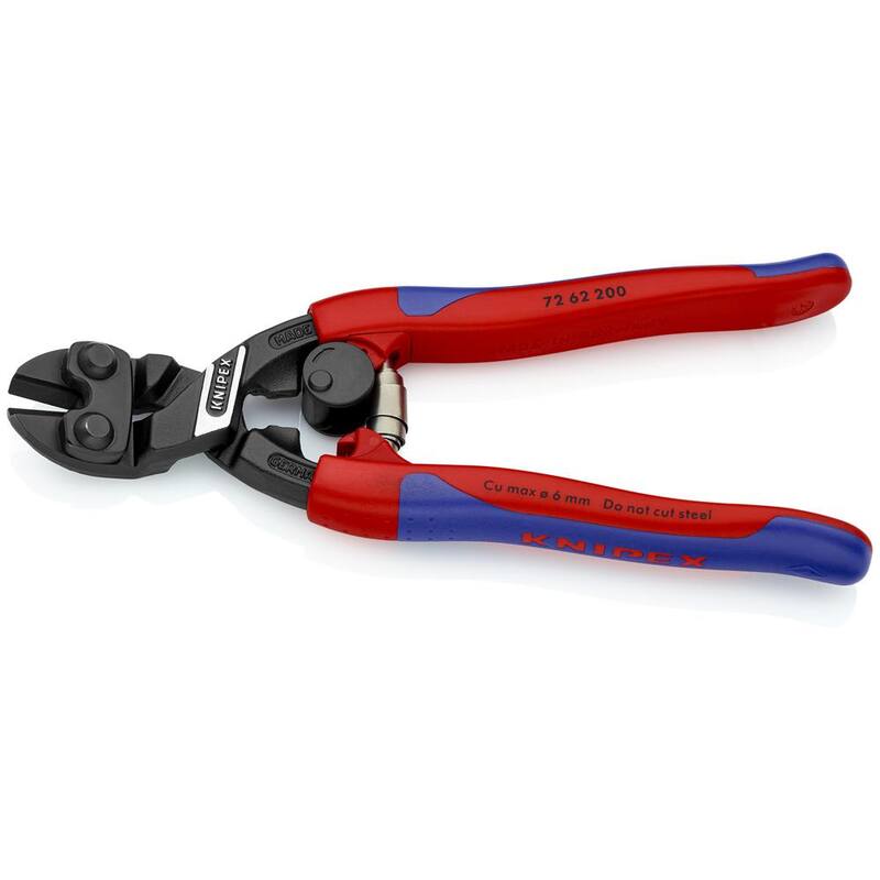 KNIPEX Alicate de corte de alto rendimiento con palanca para plástico y metal blando - 72 62 200