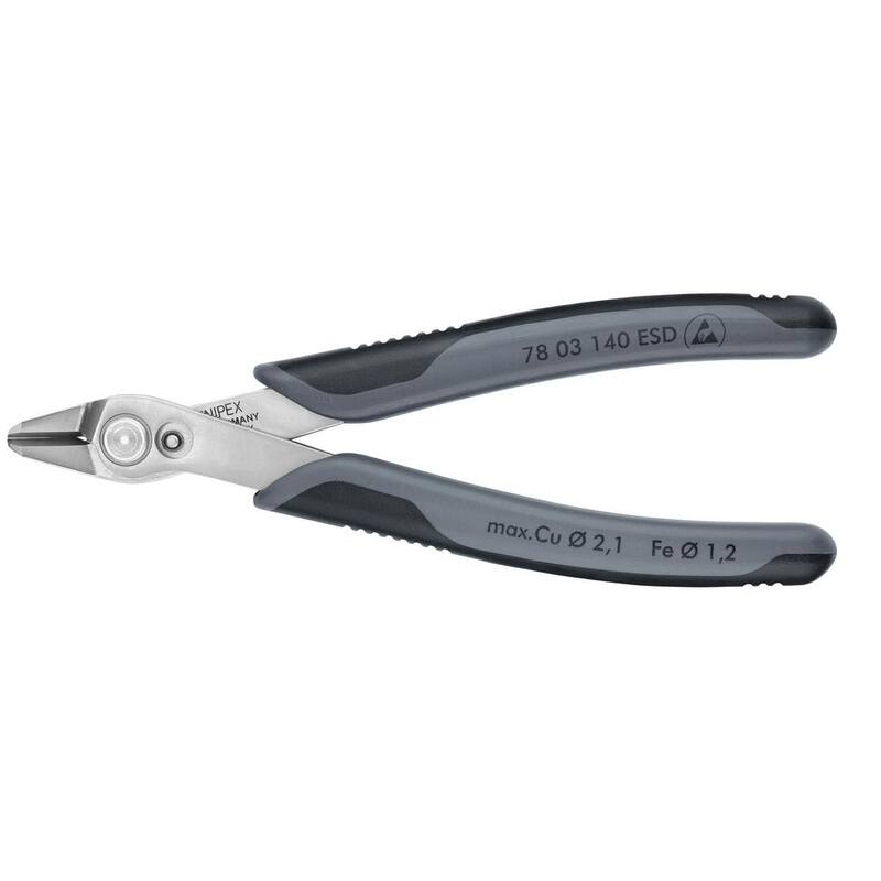 KNIPEX 5-1/2 pulgadas. Super Knips XL para electrónica con mangos ESD - 78 03 140 ESD