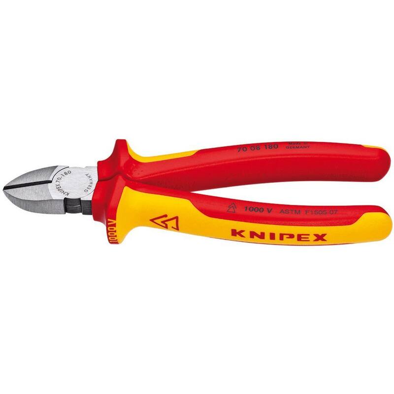 Cortadores diagonales KNIPEX de 7-1/4 pulgadas - 70 08 180 SBA