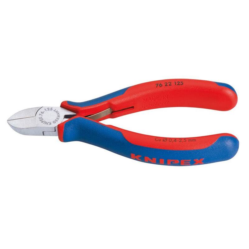 Cortadoras diagonales KNIPEX de 5 pulgadas para electrónica con agarre cómodo - 76 22 125.