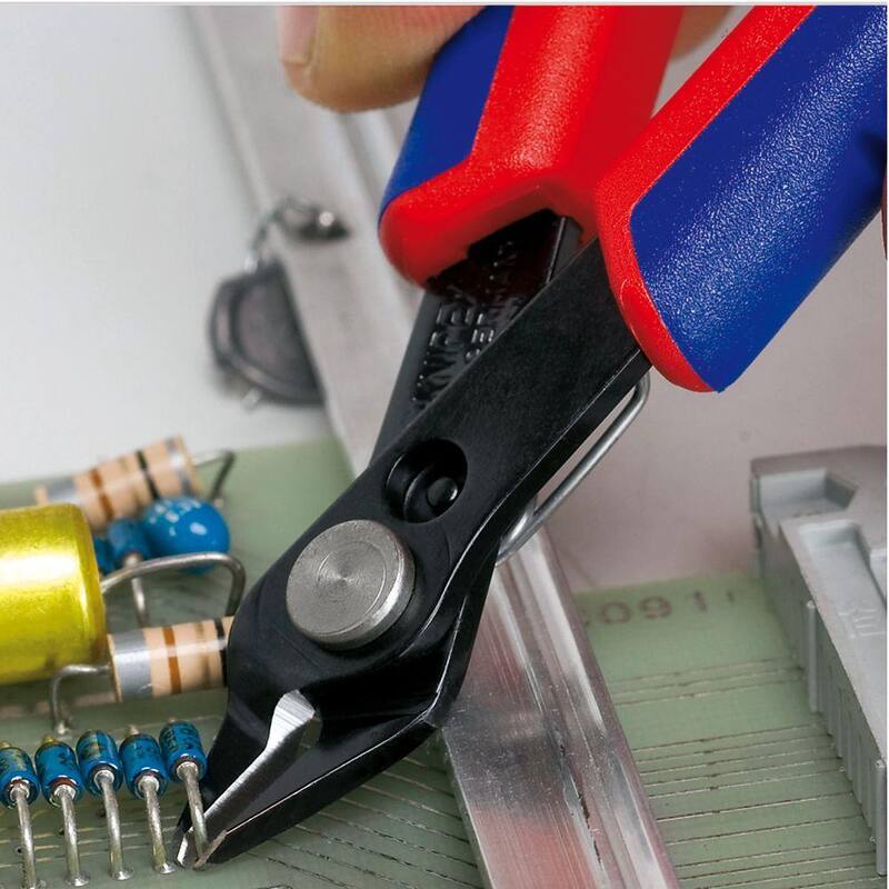 Pinzas de corte con agarre cómodo electrónico de 5 pulgadas KNIPEX - 78 61 125