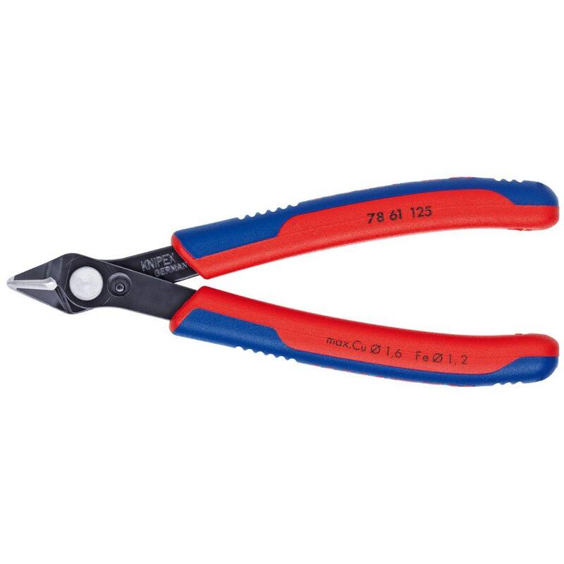 Pinzas de corte con agarre cómodo electrónico de 5 pulgadas KNIPEX - 78 61 125
