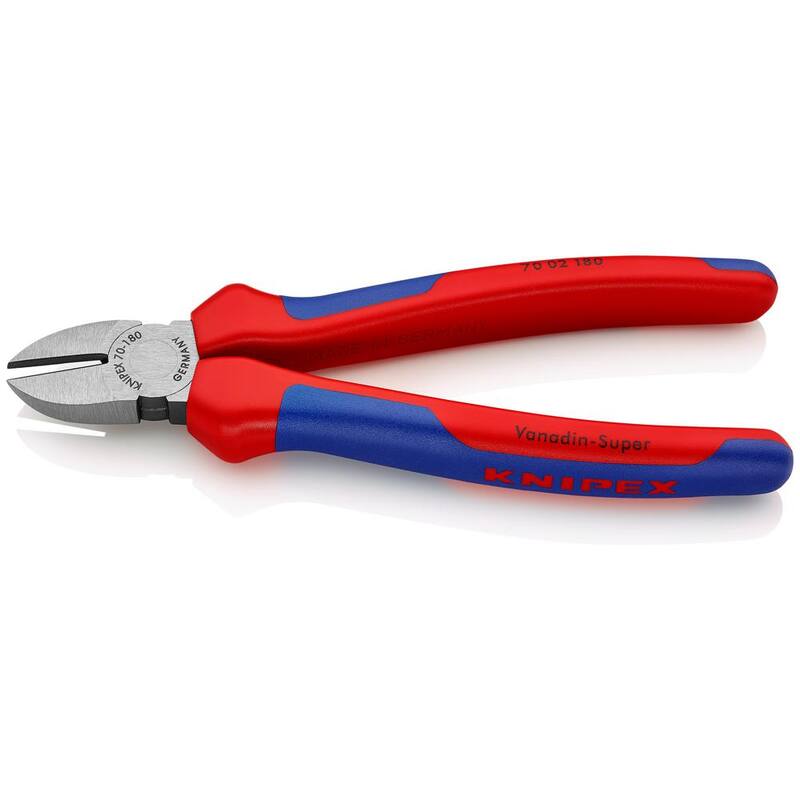 Cortadores diagonales KNIPEX de 7-1/4 pulgadas con mangos de agarre cómodo - 70 02 180