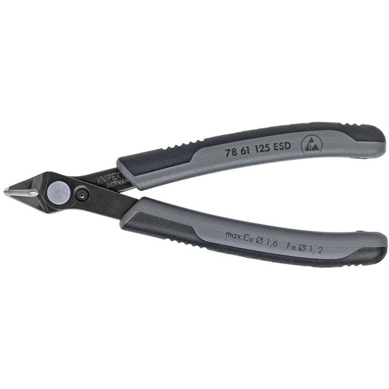 KNIPEX 5 pulgadas Super Knips electrónicos con agarre cómodo - 78 61 125 ESD