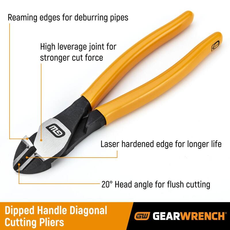 Alicate cortante diagonal GEARWRENCH 6 pulgadas PITBULL con mango sumergido - 82178-06