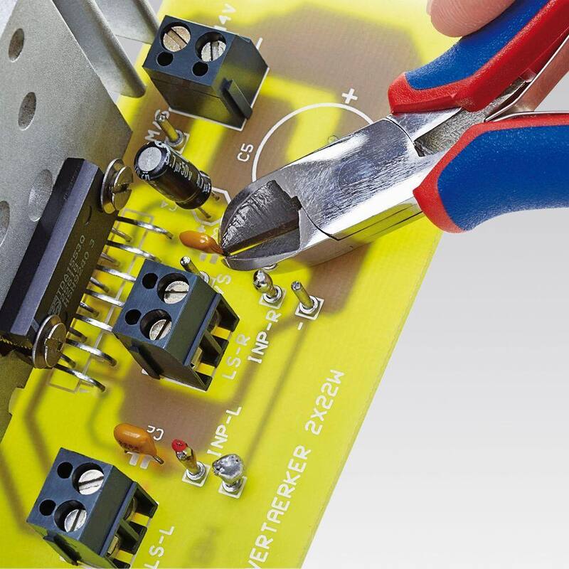 KNIPEX 4-1/2 pulgadas Cortadores diagonales para electrónica con agarre cómodo - 77 02 115