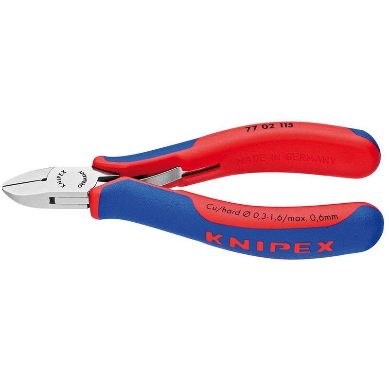 KNIPEX 4-1/2 pulgadas Cortadores diagonales para electrónica con agarre cómodo - 77 02 115