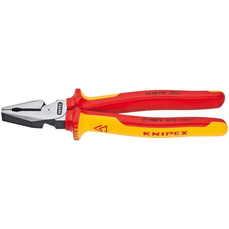 Pinzas de combinación aisladas de alto nivel de palanca KNIPEX de 9 pulgadas - 02 08 225 US
