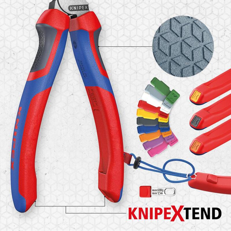 KNIPEX 6-1/2 pulgadas Tijeras de cable con agarre cómodo - 95 12 165
