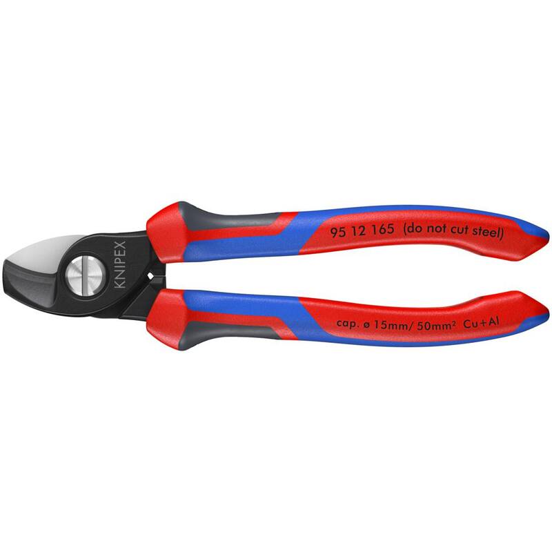 KNIPEX 6-1/2 pulgadas Tijeras de cable con agarre cómodo - 95 12 165