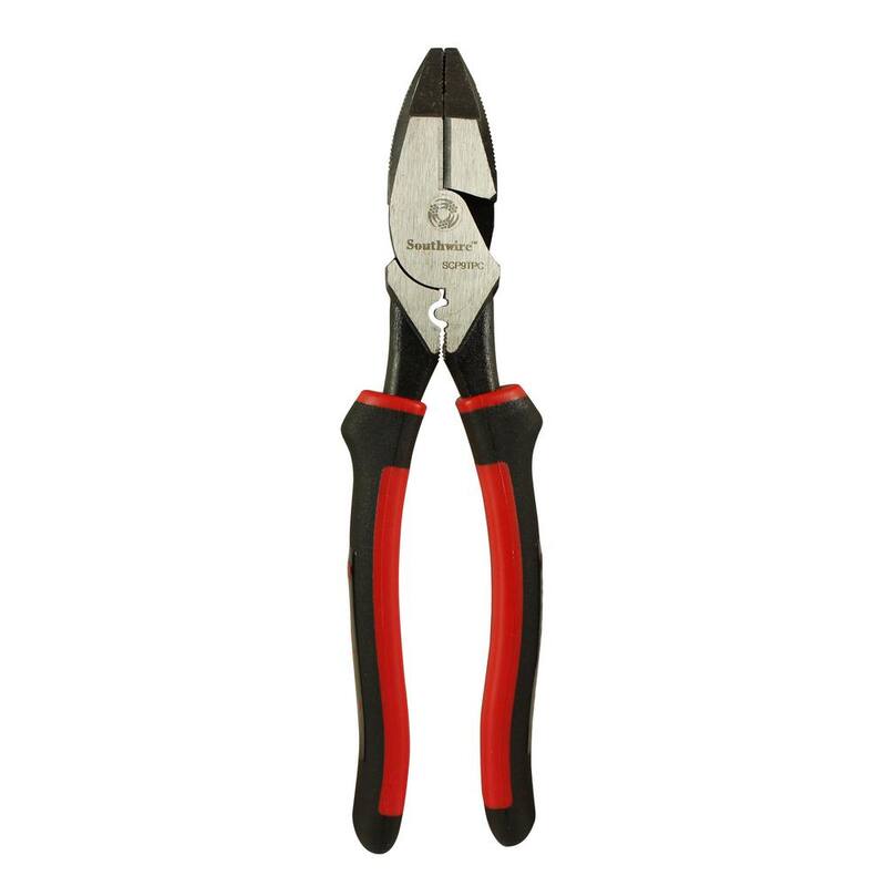 Alicates cortadores de alto rendimiento Southwire de 9 pulgadas con extractor de cinta de engaste - 58993140.