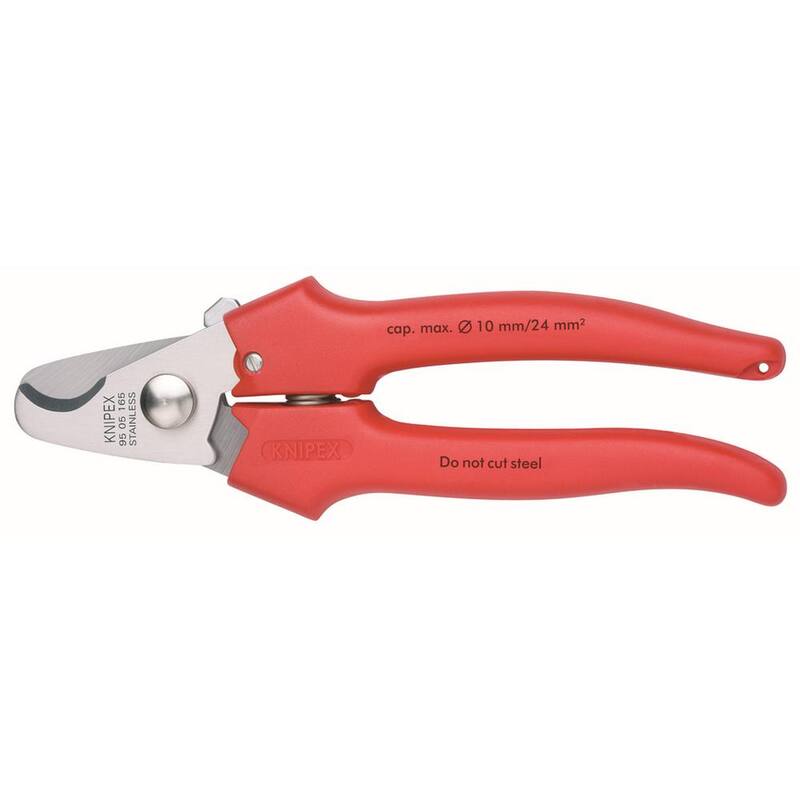 Tijeras de combinación KNIPEX de 6-1/2 pulgadas con mangos recubiertos de plástico extraíble - 95 05 165