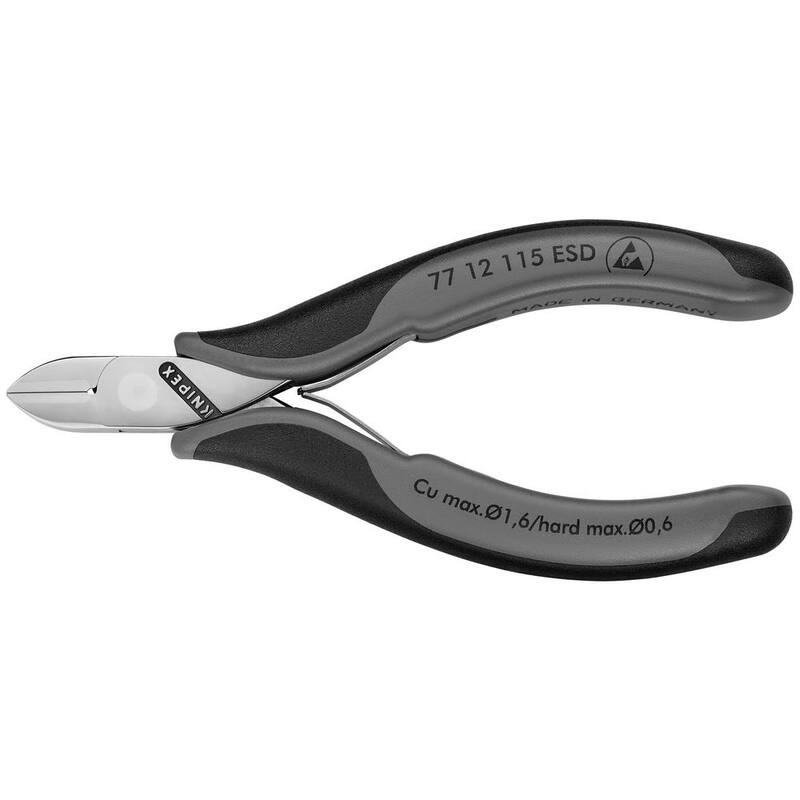 Pinzas diagonales para electrónica de 4-1/2 pulgadas con mangos ESD - 77 12 115 ESD.