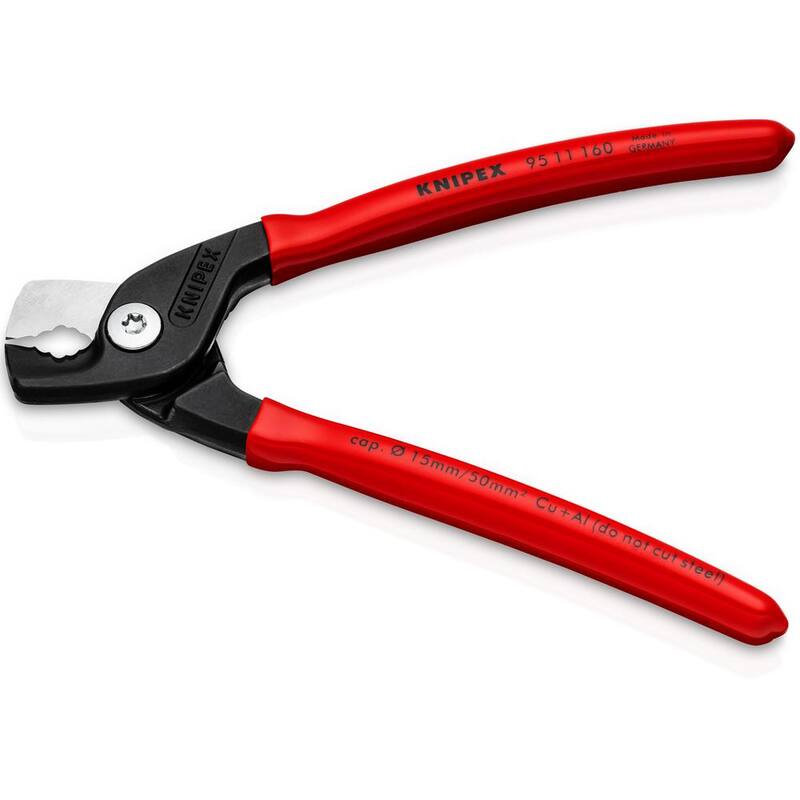 Pinzas cortadoras de cables KNIPEX de 6 1/4 pulgadas - 95 11 160