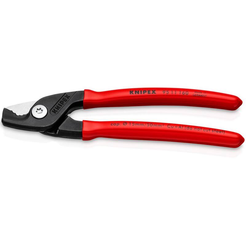 Pinzas cortadoras de cables KNIPEX de 6 1/4 pulgadas - 95 11 160