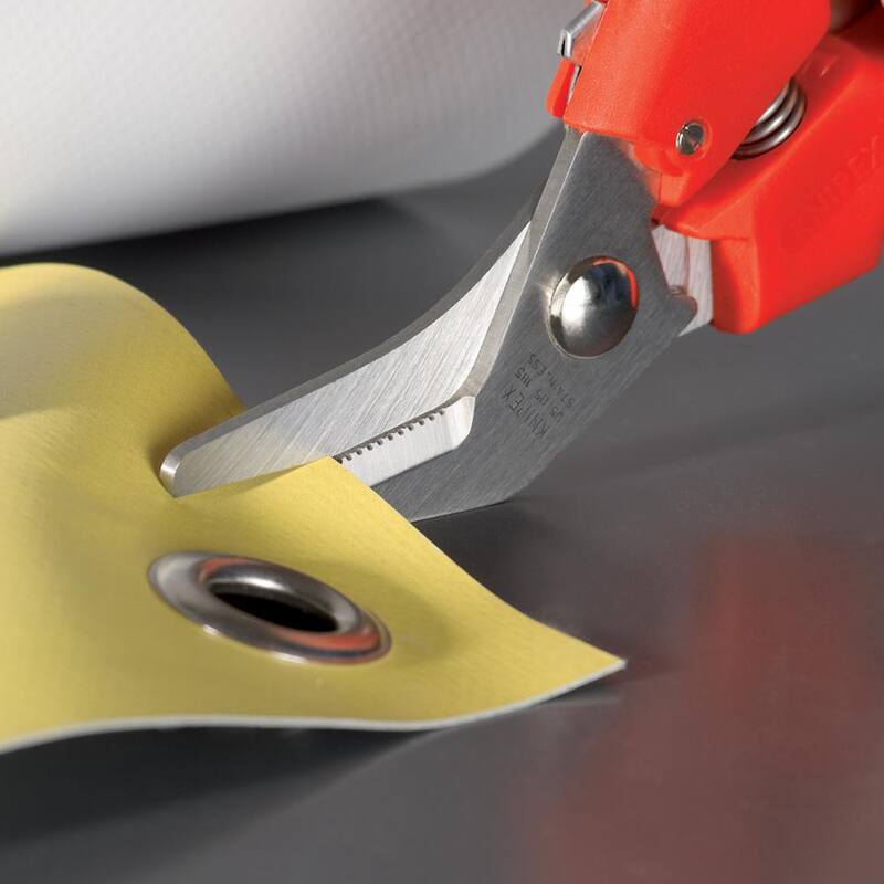 Tijeras combinadas KNIPEX de 7-1/4 pulgadas con cabeza inclinada a 40 grados - 95 05 185