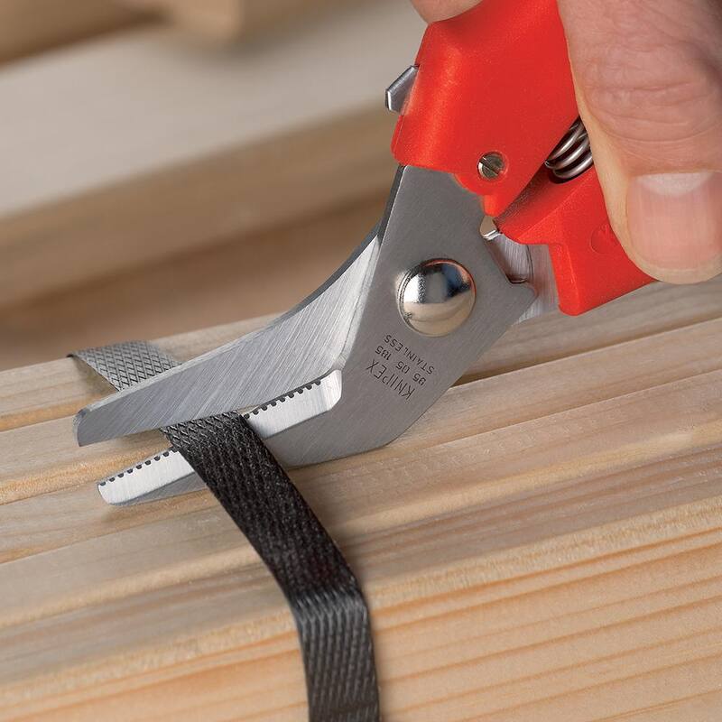 Tijeras combinadas KNIPEX de 7-1/4 pulgadas con cabeza inclinada a 40 grados - 95 05 185
