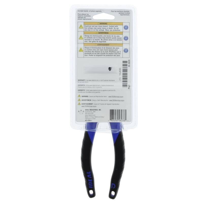 Pinza de corte diagonal con cabeza en ángulo IDEAL de 8 pulgadas con agarre inteligente - 35-3029