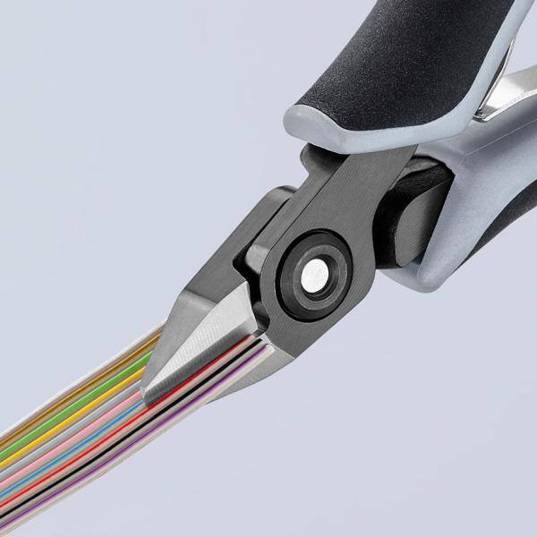 Pinzas diagonales de precisión de 5 pulgadas KNIPEX para electrónica con mangos ESD - 79 42 125 Z ESD